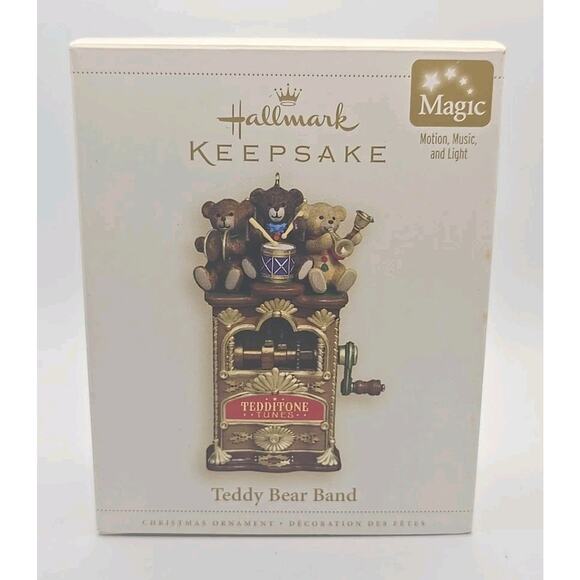 2006 Hallmark Ornament Teddy Bear Band Magic Motion Music...